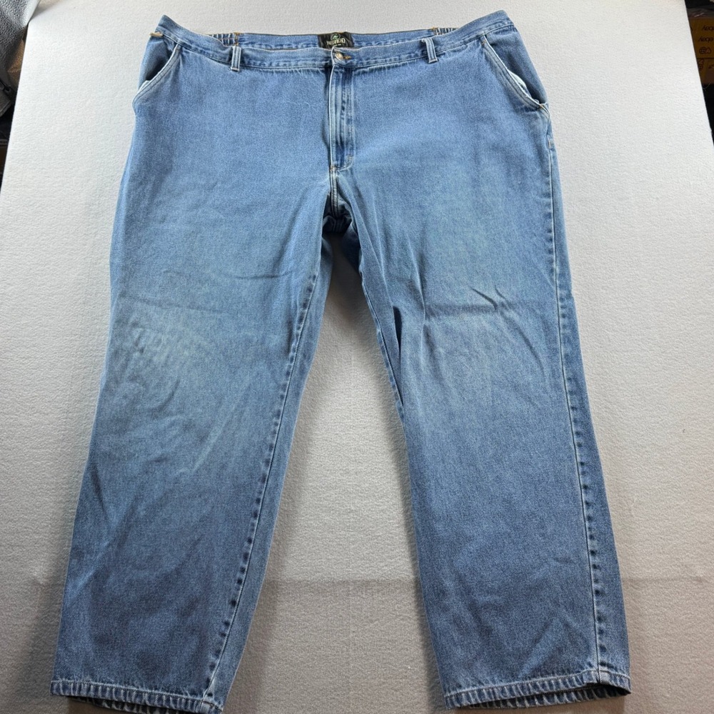 RedHead Carpenter Jeans Mens 52x32 (Fit 50x31) Blue Side Elastic Utility Denim